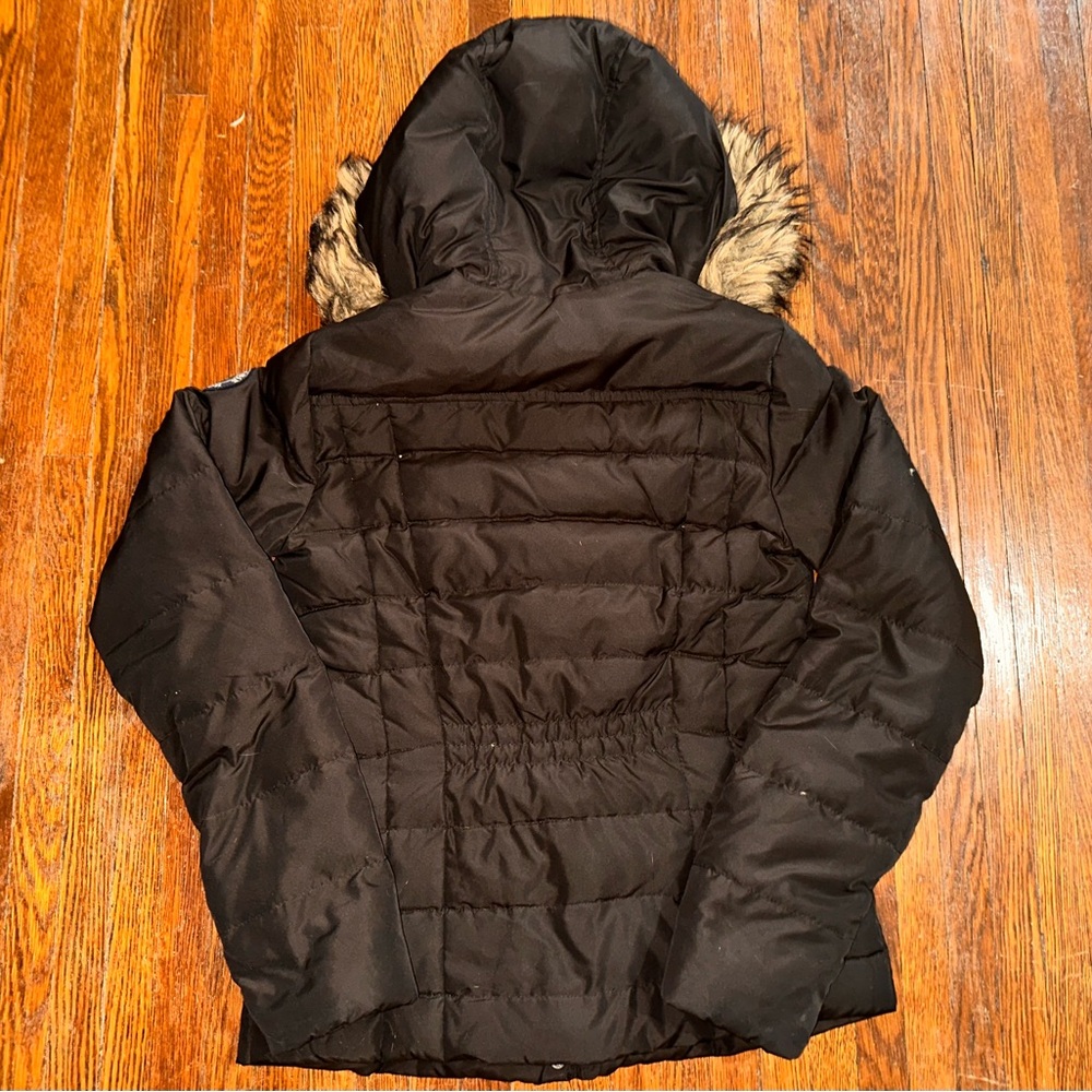 Vintage Y2K Women’s Small Abercrombie & Fitch Dark Brown Puffer Coat - Picture 2 of 10